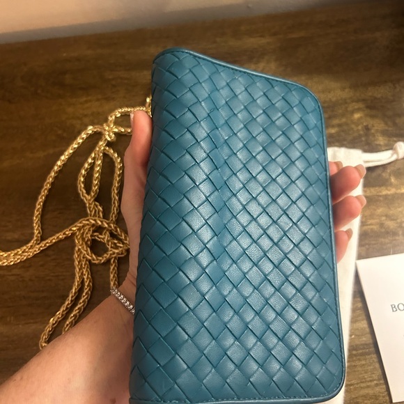 Bottega Veneta Turquoise Crossbody Bag - Picture 15 of 15